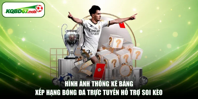 Hình ảnh thống kê bảng xếp hạng bóng đá trực tuyến hỗ trợ soi kèo